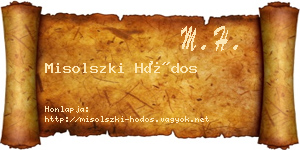 Misolszki Hódos névjegykártya